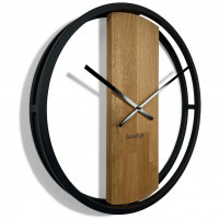 Dubové hodiny Loft Round kovové 50 cm, z231 | Industriálny dizajn Dubové hodiny Loft Round kovové 50 cm, z231 | Industriálny dizajn