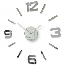 3D Nalepovacie hodiny Diy Admirable sweep z54g-0, Mirror 50-75cm