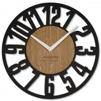 Nástenné dubové hodiny Loft Arabico Flex z220-1d-2-x, 30 cm
