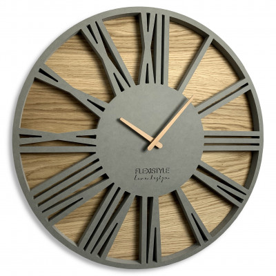 Nástenné dubové hodiny Roman Loft Flex z213-1ad-dx, 50 cm