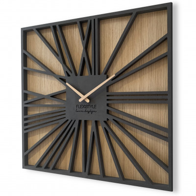 Nástenné dubové hodiny Square Loft Flex z226-1d-dx, 50 cm Nástenné dubové hodiny Square Loft Flex z226-1d-dx, 50 cm