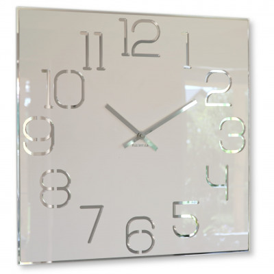 Dizajnové nástenné hodiny Digit Flex z120-2-0-x, 50 cm, biele