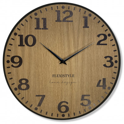 Dubové nástenné hodiny Elegante Flex z227-1d-1-x tmavohnedé, 50 cm Dubové nástenné hodiny Elegante Flex z227-1d-1-x tmavohnedé, 50 cm