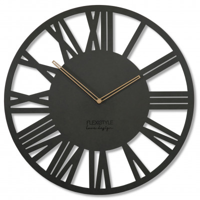 Nástenné hodiny Loft Adulto 50cm, z219 čierna