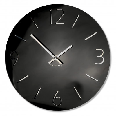 Dizajnové nástenné hodiny Slim Flex z111a-1-0-x, 30 cm, čierne lesklé Dizajnové nástenné hodiny Slim Flex z111a-1-0-x, 30 cm, čierne lesklé