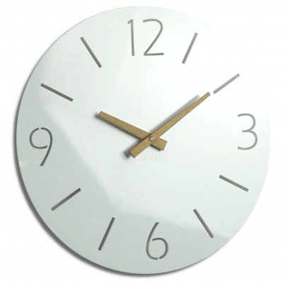 Dizajnové nástenné hodiny Slim Flex z111a-2-dx, 30 cm, biele