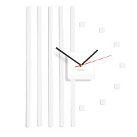 Dizajnové nástenné hodiny štvorce Flex z10b, 58 cm, biele
