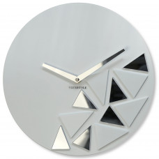 Dizajnové nástenné hodiny Triangles Flex z205-2, 30 cm, biele matné Dizajnové nástenné hodiny Triangles Flex z205-2, 30 cm, biele matné