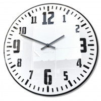 Dizajnové nástenné hodiny Unique Flex z117-2-1-x, 30 cm, čiernobiele
