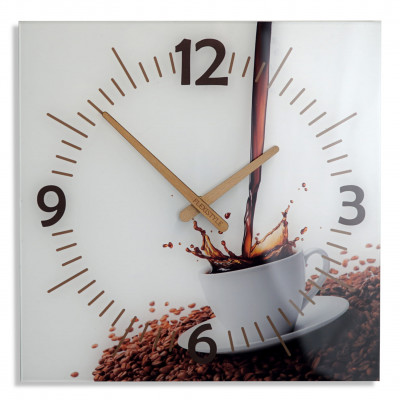 Sklenené nástenné hodiny Coffee 2 Flex z51c s-d-x, 30 cm Sklenené nástenné hodiny Coffee 2 Flex z51c s-d-x, 30 cm