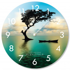 Sklenené nástenné hodiny Tree Flex z67a s-2-x, 30 cm Sklenené nástenné hodiny Tree Flex z67a s-2-x, 30 cm