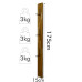 Nástenný drevený vešiak Flexistyle 175cm, w2-d-17515