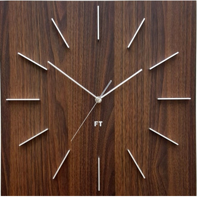 Dizajnové nástenné hodiny Future Time FT1010WE Square dark natural brown 40cm Dizajnové nástenné hodiny Future Time FT1010WE Square dark natural brown 40cm