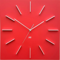Dizajnové nástenné hodiny Future Time FT1010RD Square red 40cm Dizajnové nástenné hodiny Future Time FT1010RD Square red 40cm