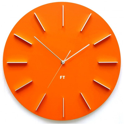 Dizajnové nástenné hodiny Future Time FT2010OR Round orange 40cm