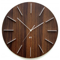 Dizajnové nástenné hodiny Future Time FT2010WE Round dark natural brown 40cm Dizajnové nástenné hodiny Future Time FT2010WE Round dark natural brown 40cm