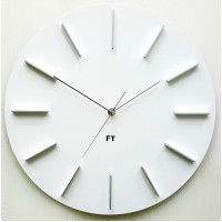 Dizajnové nástenné hodiny Future Time FT2010WH Round white 40cm Dizajnové nástenné hodiny Future Time FT2010WH Round white 40cm