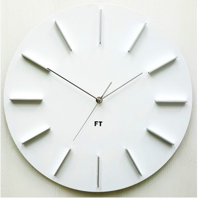 Dizajnové nástenné hodiny Future Time FT2010WH Round white 40cm Dizajnové nástenné hodiny Future Time FT2010WH Round white 40cm