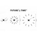 Dizajnové nalepovacie hodiny Future Time FT9600CM Modular champagne 60cm
