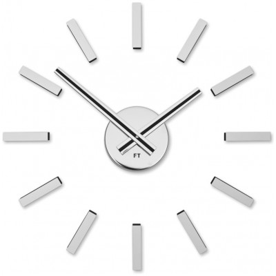 Dizajnové nalepovacie hodiny Future Time FT9400SI Modular chrome 40cm Dizajnové nalepovacie hodiny Future Time FT9400SI Modular chrome 40cm