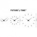 Dizajnové nalepovacie hodiny Future Time FT9600SI Modular chrome 60cm