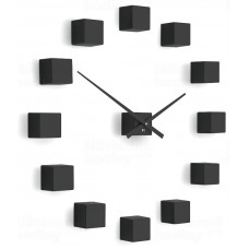 Dizajnové nástenné nalepovacie hodiny Future Time FT3000BK Cubic black Dizajnové nástenné nalepovacie hodiny Future Time FT3000BK Cubic black