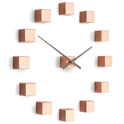Dizajnové nástenné nalepovacie hodiny Future Time FT3000CO Cubic copper Dizajnové nástenné nalepovacie hodiny Future Time FT3000CO Cubic copper