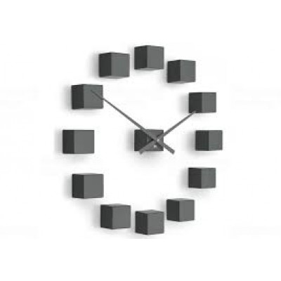 Dizajnové nástenné nalepovacie hodiny Future Time FT3000TT Cubic titanium Dizajnové nástenné nalepovacie hodiny Future Time FT3000TT Cubic titanium