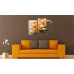 3-dielny obraz s hodinami, Irregular Orchidea, 90x60cm 3-dielny obraz s hodinami, Irregular Orchidea, 90x60cm