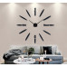 3D Nalepovacie hodiny DIY Clock BIG Twelve XL004bk, čierne 130cm