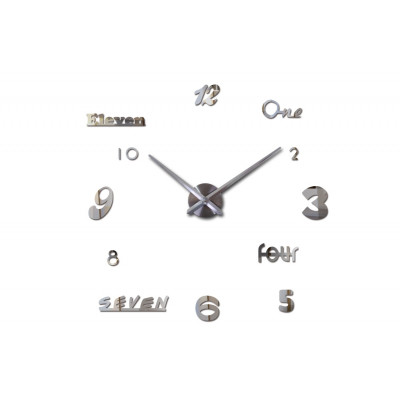 3D Nalepovacie hodiny DIY Clock Cladding XL006SL, Mirror 120cm 3D Nalepovacie hodiny DIY Clock Cladding XL006SL, Mirror 120cm