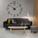 3D Nalepovacie hodiny DIY Clock Evevo 8280bXL, čierne, 90-130cm