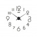 3D Nalepovacie hodiny DIY Clock Evevo 8280bXL, čierne, 90-130cm