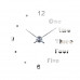 3D Nalepovacie hodiny DIY Clock Evevo 8282XL, Silver 90-130cm 3D Nalepovacie hodiny DIY Clock Evevo 8282XL, Silver 90-130cm