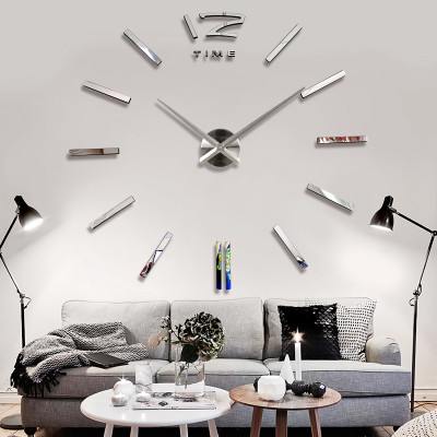 3D Nalepovacie hodiny DIY Clock BIG Time L, Silver 80-130cm 3D Nalepovacie hodiny DIY Clock BIG Time L, Silver 80-130cm