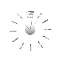 3D Nalepovacie hodiny DIY Clock BIG Time Q70D1, čierne 80-130cm