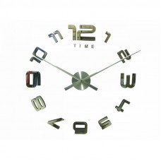 3D Nalepovacie hodiny DIY Clock Evevo 8232SXL, zrkadlové, 90-130cm