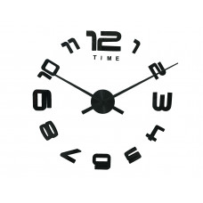 3D Nalepovacie hodiny DIY Clock Evevo 8232BXL, čierne, 90-130cm 3D Nalepovacie hodiny DIY Clock Evevo 8232BXL, čierne, 90-130cm