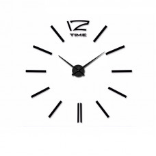 3D Nalepovacie hodiny DIY Clock 12 Time Black 80-120cm