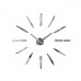 3D Nalepovacie hodiny DIY Clock BIG Twelve C1, strieborné 130cm 3D Nalepovacie hodiny DIY Clock BIG Twelve C1, strieborné 130cm