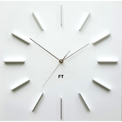 Dizajnové nástenné hodiny Future Time FT1010WH Square white 40cm Dizajnové nástenné hodiny Future Time FT1010WH Square white 40cm