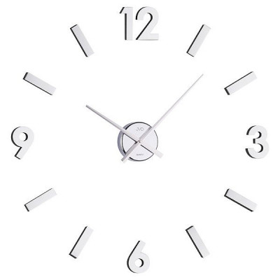 Nalepovacie nástenné hodiny JVD HB11 brúsený hliník 60cm Nalepovacie nástenné hodiny JVD HB11 brúsený hliník 60cm