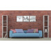 3-dielny obraz s hodinami, Kone, 35x105cm 3-dielny obraz s hodinami, Kone, 35x105cm