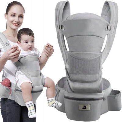 Detský nosič ergonomický od 0-25 kg sivý, Iso 18272 Detský nosič ergonomický od 0-25 kg sivý, Iso 18272
