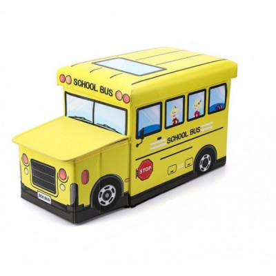 Detská taburetka žltá, školský autobus 