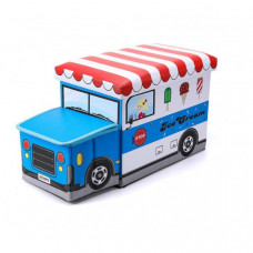 Detská taburetka modrá, zmrzlinárske auto 