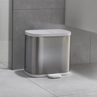 Dvojitý odpadkový kôš JOSEPH JOSEPH Bathroom Split ™ Steel 70520 Dvojitý odpadkový kôš JOSEPH JOSEPH Bathroom Split ™ Steel 70520