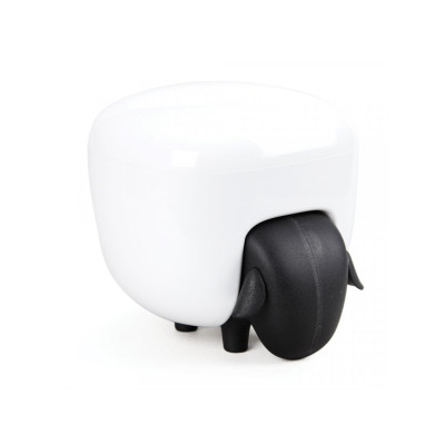 Ovečka so zásuvkou a dózou Qualy Sheepshape Container, čierna ovečka / biela dóza