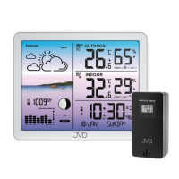 Rádiom riadená meteorologická stanica JVD RB3566.2 (biela)