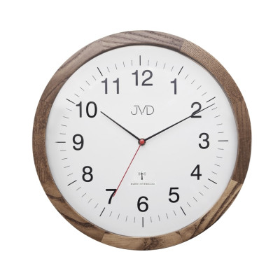 Drevené rádiom riadené hodiny JVD NR22009/78, 30cm Drevené rádiom riadené hodiny JVD NR22009/78, 30cm